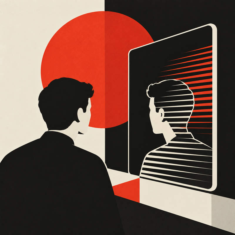 The Tragedy of the Eloquent Mirror illustration